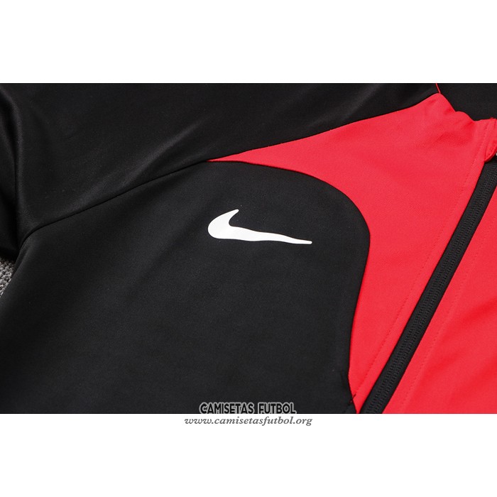 Chandal de Chaqueta del Corea del Sur 2022/2023 Negro y Rojo